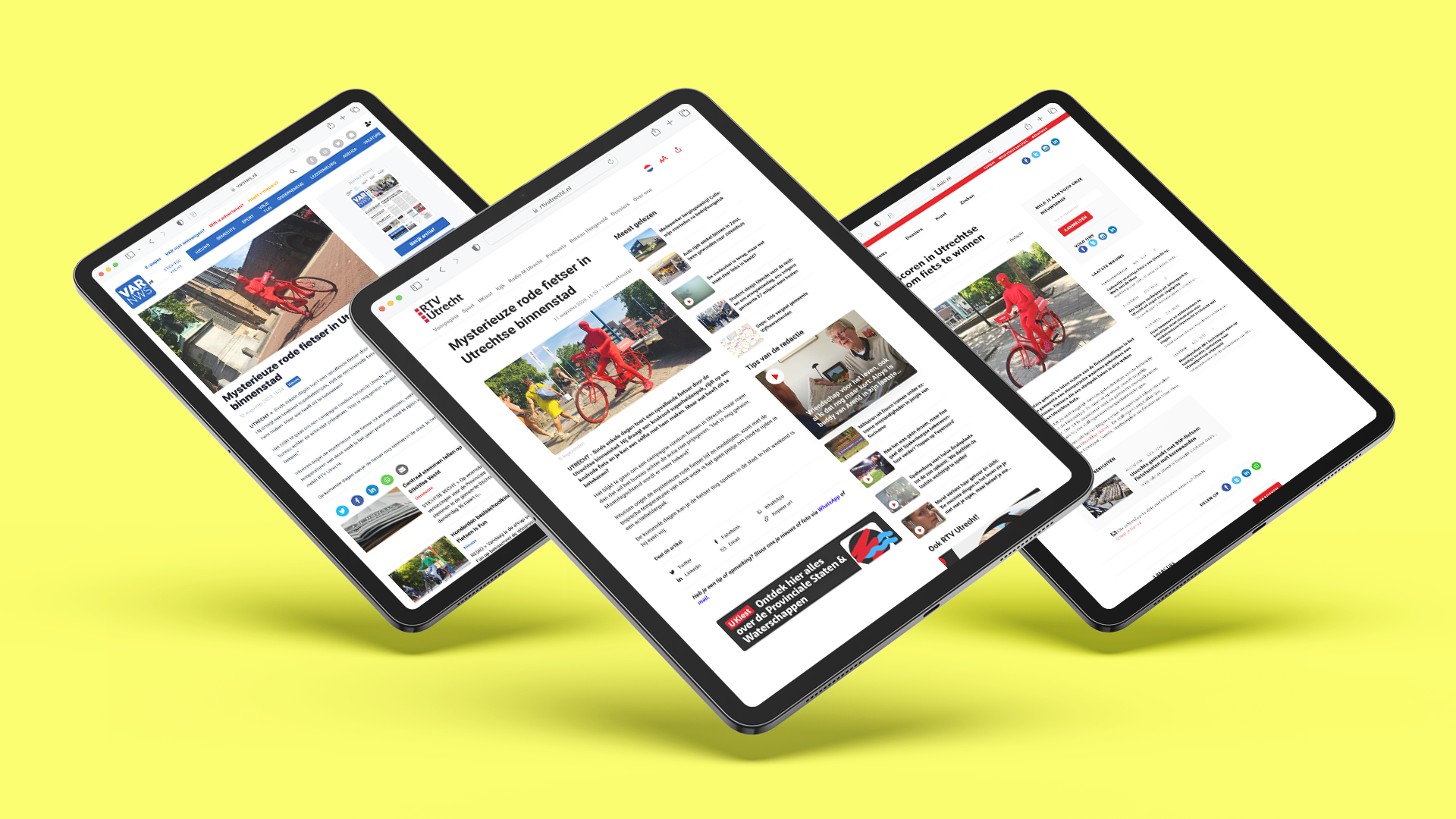 slide met media snippers